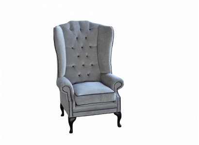 Ohrensessel Chesterfield 1-zits fauteuil Stoffen bekleding Bank Bank Nieuw