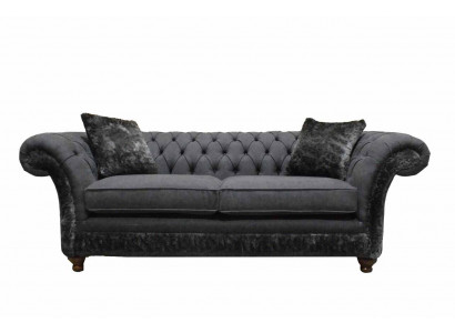 Sofa 3 zitsbank textiel Bank grijs Design Meubels Banken Banken Chesterfield