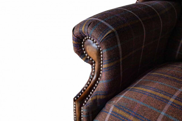 Chesterfield Design Bank Fauteuil Bankstel Bekleding Oorfauteuil 1-Zits Nieuw
