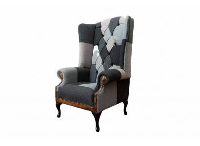 Chesterfield fauteuil fauteuil 1-zits bank bank bekleding textiel Nieuw
