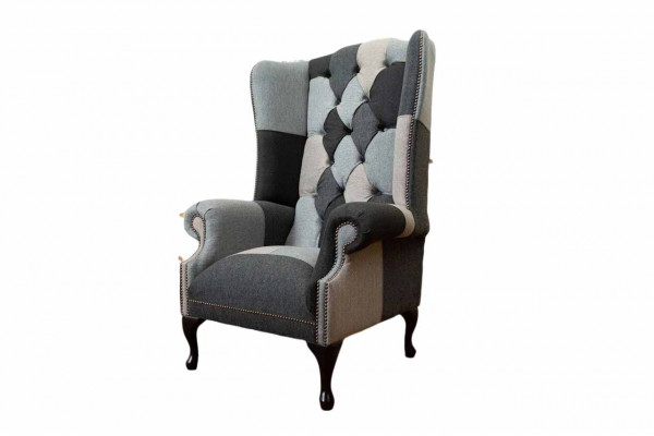 Ohrensessel Chesterfield Bank Bank Bekleding 1-zitsstoel Bankstellen Stof