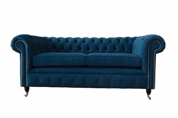 Bank 3-zits bank Chesterfield bekleding zit stof textiel design nieuw