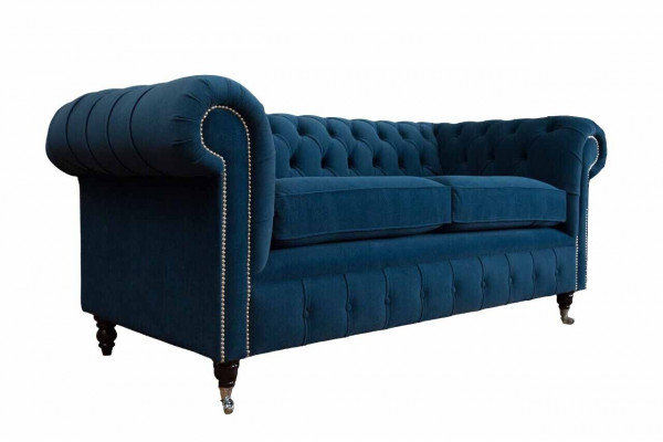 Bank 3-zits bank Chesterfield bekleding zit stof textiel design nieuw
