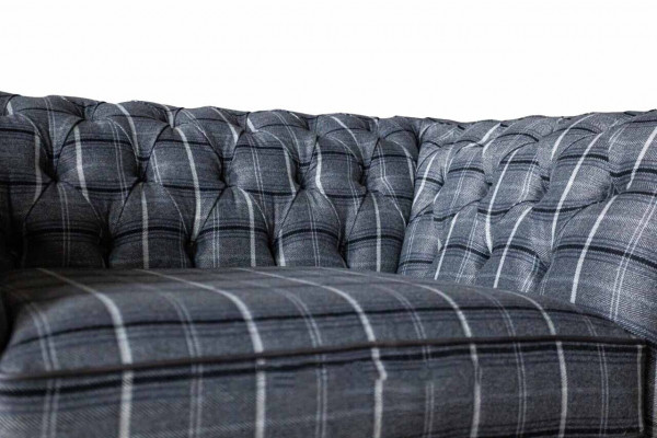 Chesterfield fauteuil bank 1-zitsbank stof banken stoffering nieuw