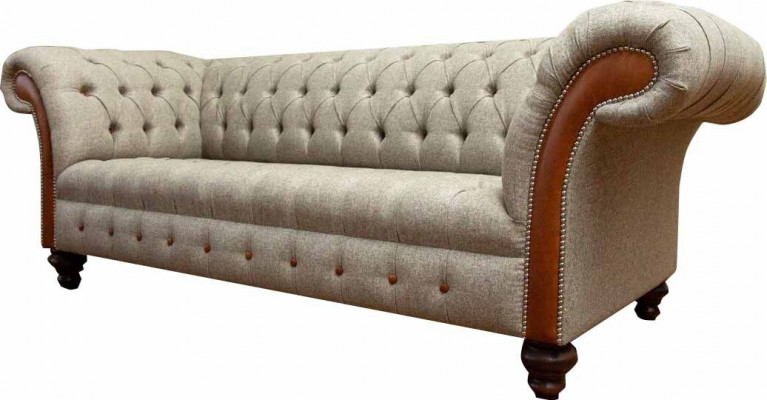 Chesterfield bank gestoffeerd ontwerp luxe bank klassieke bank 3-zits