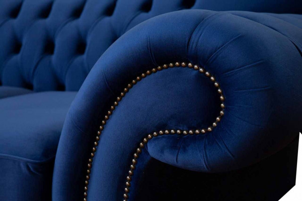 Sofas Chesterfield Design Bankstel 2 zits Bank Luxe Klassiek Textiel
