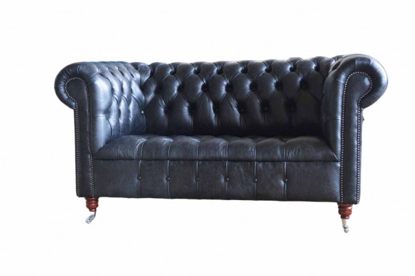 Klassiek Design Chesterfield Luxe gestoffeerde bank Bankstel van leer Nieuw