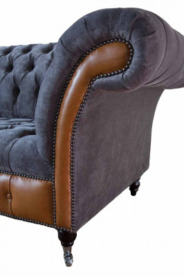 Ontwerp Bankstel 3-zits Chesterfield Bank Lederen Bankstellen Driezitter Nieuw