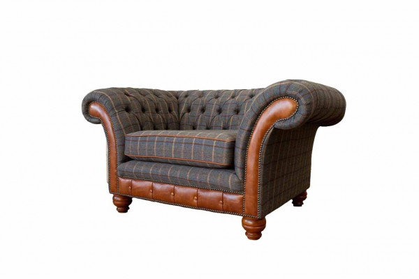 Fauteuil Bank 1-zitsbank Bank Ontwerper Textiel Banken Bekleding Ohrensessel Nieuw