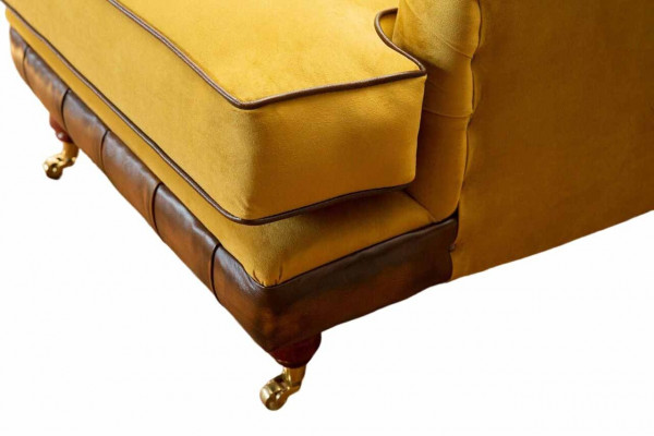 Fauteuil 1-zits banken Stof Woonkamer Textiel Luxe Meubels Eenpersoons Chesterfield