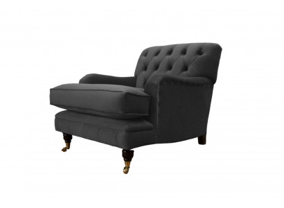 Chesterfield fauteuil bank gestoffeerde 1-zitter design banken textiel nieuw