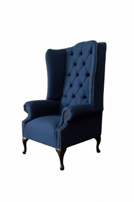 Chesterfield oorfauteuil Relax fauteuil Stoel Bekleding Stof Textiel 1 Zitplaats