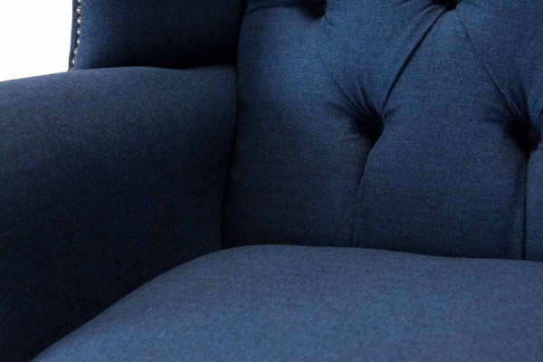 Chesterfield oorfauteuil Relax fauteuil Stoel Bekleding Stof Textiel 1 Zitplaats