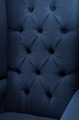 Chesterfield oorfauteuil Relax fauteuil Stoel Bekleding Stof Textiel 1 Zitplaats