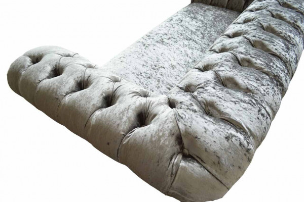 Chesterfield Design Bank Bankstel 2-zits Bekleding Grijs Bankstellen Banken Nieuw
