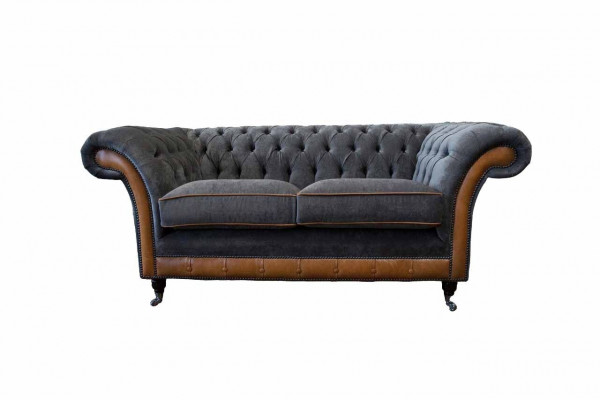 Chesterfield Luxe 2-zits bank gestoffeerde bankbank tweezitsleren bankstellen