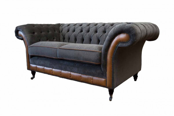 Chesterfield Luxe 2-zits bank gestoffeerde bankbank tweezitsleren bankstellen