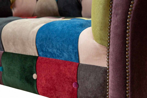 Fauteuil ontwerp Chesterfield loungemeubilair Meerkleurig bankstel Eenpersoons 130 cm Nieuw