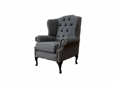 Grijze fauteuil fauteuil ontwerp gestoffeerde bank bank Chesterfield textiel nieuw