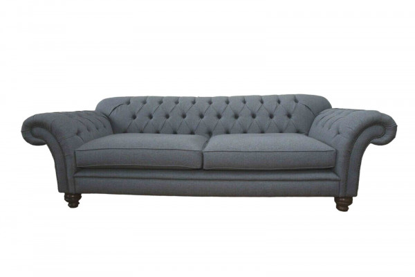 Bank Luxe Textiel Chesterfield Bank Banken Bekleding 3-zits Grijs Ontwerp