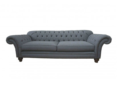 Bank Luxe Textiel Chesterfield Bank Banken Bekleding 3-zits Grijs Ontwerp