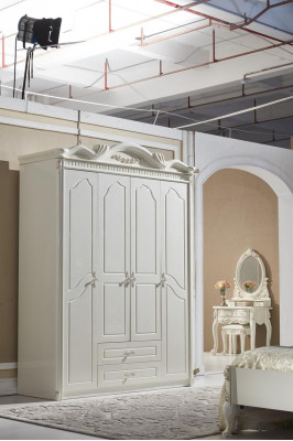 Bed Nachtkastje Kledingkast Luxe 4-delige Slaapkamer Set Ontwerp