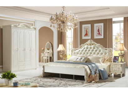 Bed Nachtkastje Kledingkast Luxe 4-delige Slaapkamer Set Ontwerp