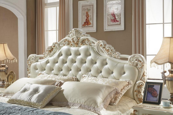 Bed Nachtkastje Kledingkast Luxe 4-delige Slaapkamer Set Ontwerp
