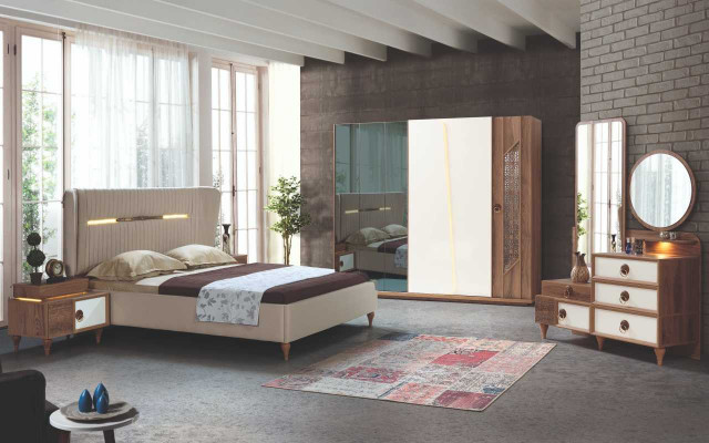 Kledingkast Bruin Luxe Meubels Italiaanse Inrichting Slaapkamer.