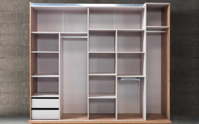 Kledingkast Bruin Luxe Meubels Italiaanse Inrichting Slaapkamer.