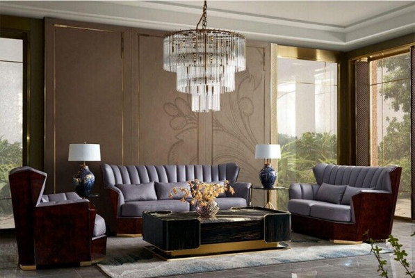 Sofa set 3-zits set design bank gestoffeerde banken bank modern
