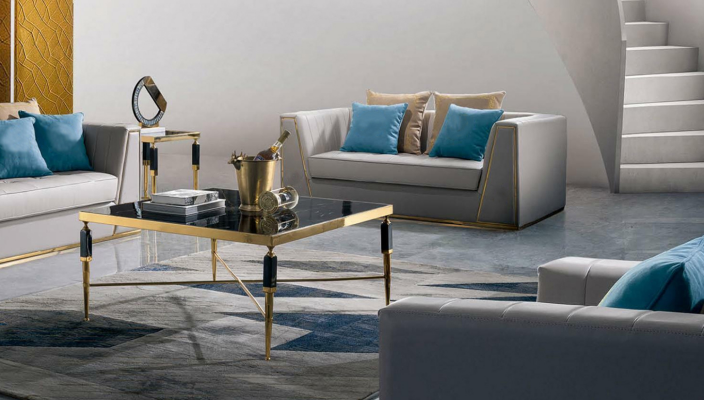 Salontafel Elegante bijzettafel Woonkamer Klassiek design tafel Glas