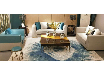 Sofa set 3+2+1 salontafel designbanken leren bank woonlandschap