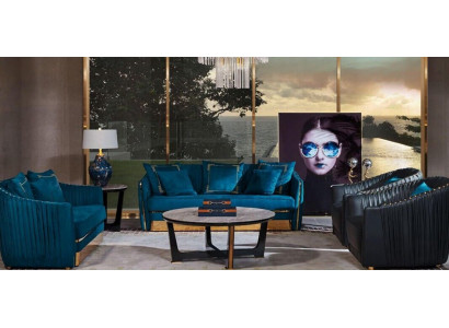 Sofagroep 5-delig set bank zitbank salontafel bank modern bankstellen leren bank
