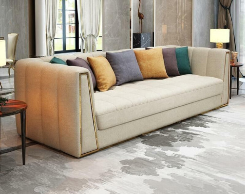 Sofagroep Designerbank Leren bankstel 3-zitter Decoratieve Moderne bank