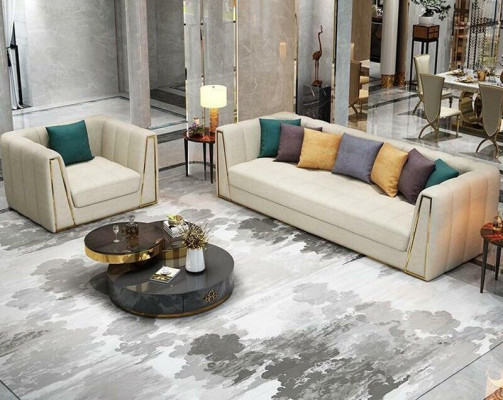 Sofagroep Designerbank Leren bankstel 3-zitter Decoratieve Moderne bank