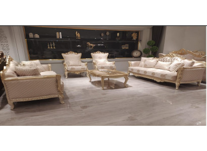 Luxe 5-delige bankstel met 3+3+1 zitplaatsen en salontafel.