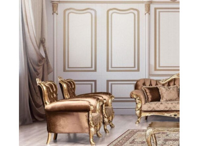 Ohrensessel Stoel Barok Design Gestoffeerde Bank Bank Chesterfield Textiel Zitplaats Nieuw