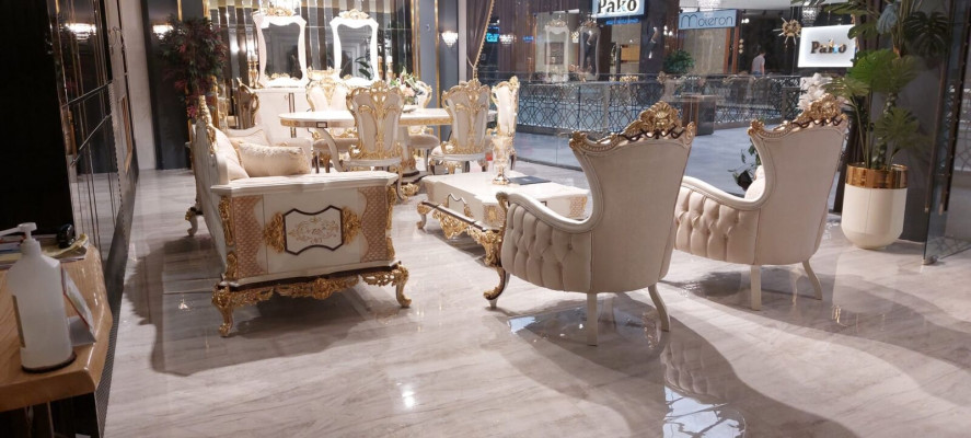 Luxe Chesterfield set 3+3+1 salontafel barok rococo zitkussen sets.