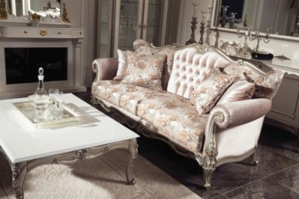 Rosa Bank Beklede Bank Banken 3 Zitplaatsen Driepersoons Stoffen Bank Barok Rococo 