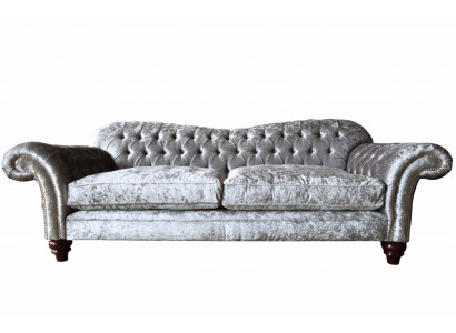 Chesterfield bank van textiel fluweel stof bank meubelontwerp 3-zits paars