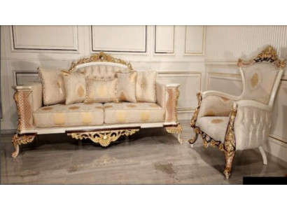 Bankstel 3+1 zits luxe set Bankstoel Banken Relax Bekleding Ontwerp Barok