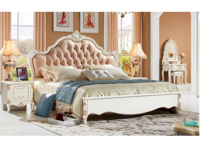 Dubbel bed Chesterfield slaapkamer bedden meubels barok rococo 3-delig