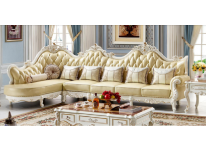 Klassieke Chesterfield bank bankbekleding set hoekbank barok hoek