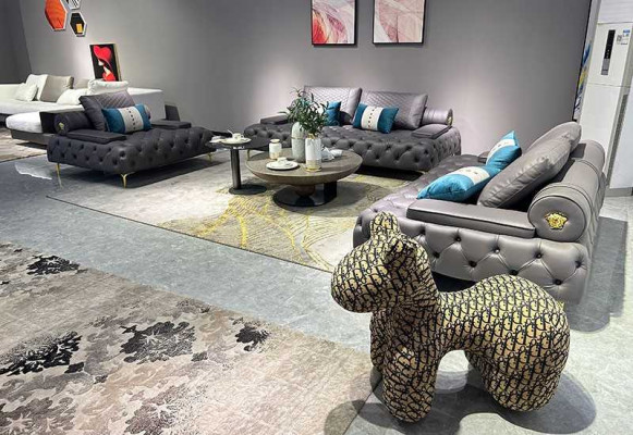 Bank 3-zits meubels leer driezitter bankstellen woonkamer stijl 3-zits Chesterfield