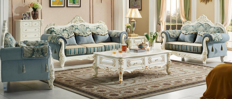 Bankstel Set 3+2+1 Zit Woonkamer Set Design Klassiek 3-delig