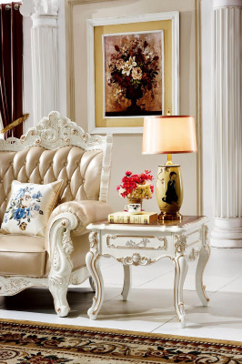 Bijzettafel Wit Luxe Ontwerp Elegant Woonkamer Klassiek