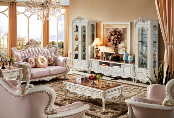 Bijzettafel Wit Luxe Ontwerp Elegant Woonkamer Klassiek