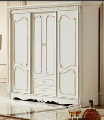 Klassieke kledingkast meubels houten kasten slaapkamer wit hout