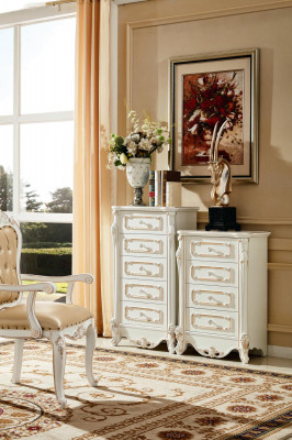 Slaapkamer Set Wit Ontwerp Elegant 2x Dressoir Klassiek Meubilair Luxe 2-delig.